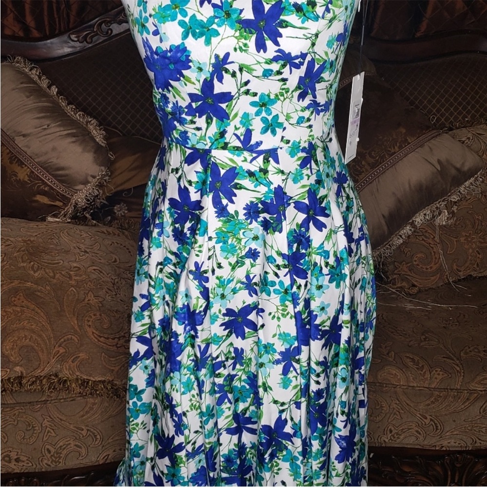 Calvin Klein floral high low dress size 6 - Picture 3 of 7